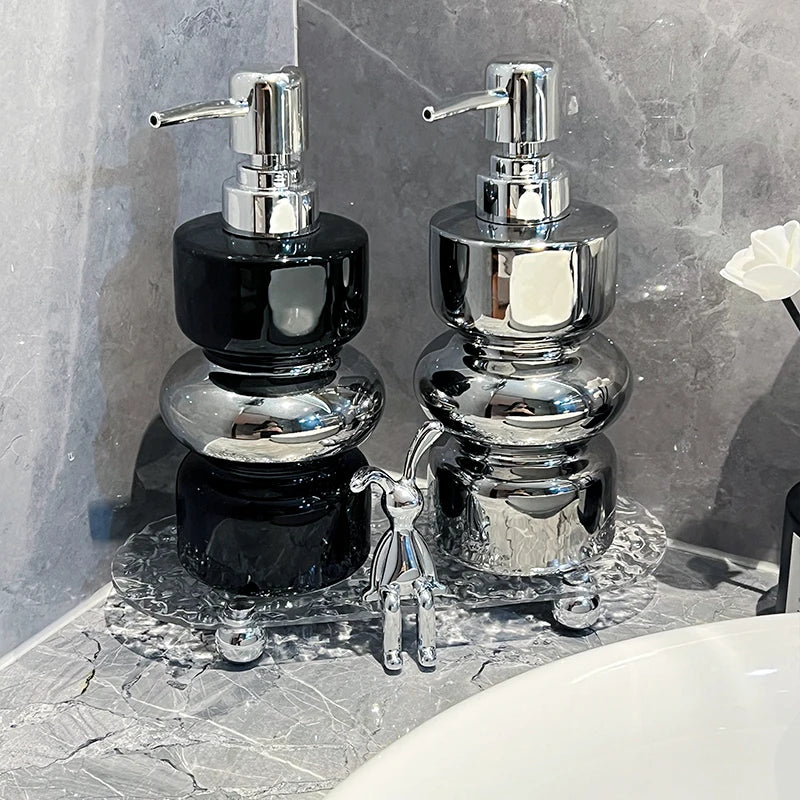 Luxe keramische zeepdispenser badgel gevuld met lotionfles hoteltoilet hand thuis badkameraccessoires