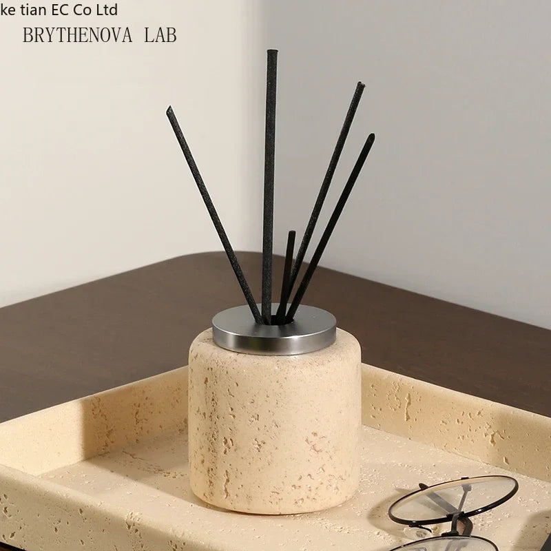 Wabi-sabi windtunnel stenen aromafles lege fles licht hotel luxe badkamer aroma diffuser parfum huisdecoratie