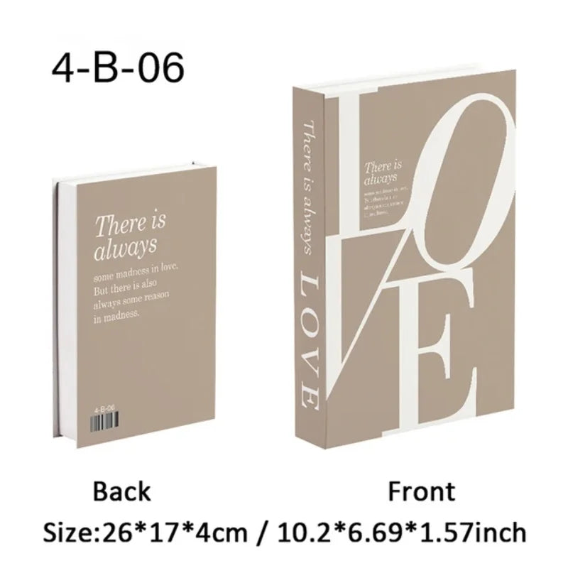 Boho Home Decor Fake Book Decoratieve Salontafel Decoratie Boekenplank Slaapkamer Middeleeuwen Abstracte Lijn Esthetische Opbergdoos