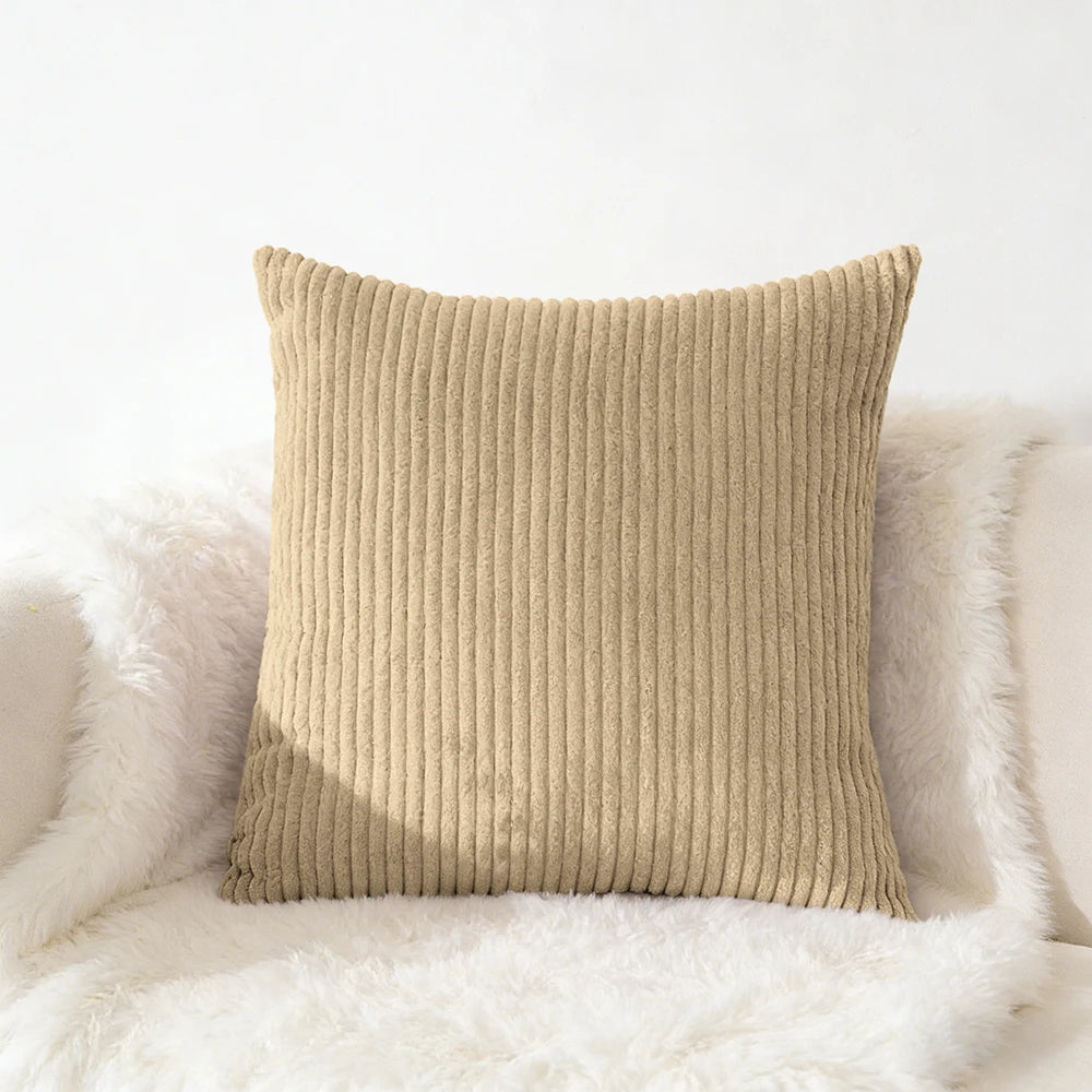 Corduroy Kussensloop 40X40 45X45 50x50 30x50 CM Zacht Pluche Flanel Kussenhoes Pluizige Bank Kussensloop voor Sofa Woonkamer