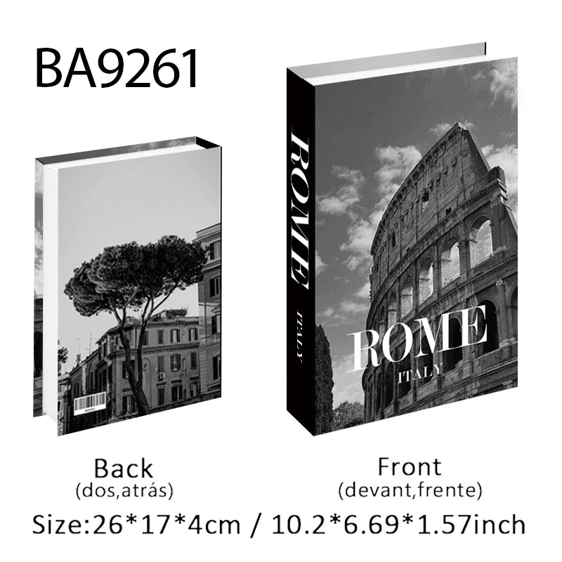 Boho Home Decor Fake Book Decoratieve Salontafel Decoratie Boekenplank Slaapkamer Middeleeuwen Abstracte Lijn Esthetische Opbergdoos