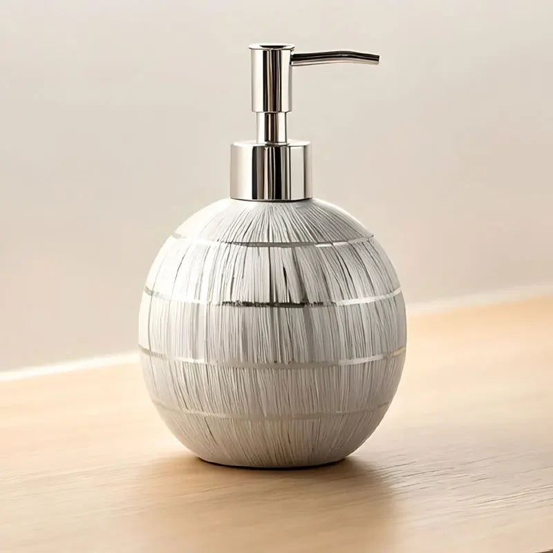 550ml zeepdispenser met keramische bal, handwasfles, goud/zilver, shampoo- en douchegel dispenserfles voor de badkamer