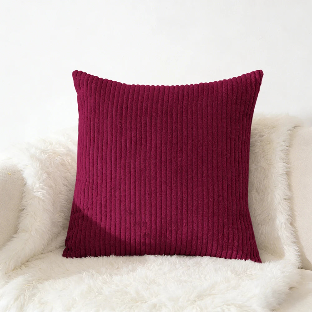 Corduroy Kussensloop 40X40 45X45 50x50 30x50 CM Zacht Pluche Flanel Kussenhoes Pluizige Bank Kussensloop voor Sofa Woonkamer