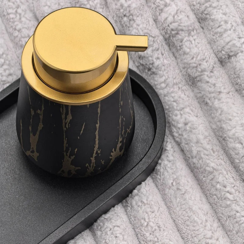 WHYOU-Cermic Inkt Dispensers voor vloeibare zeep, lotionfles, emulsie, latex handwensflessen, lichte luxe badkameraccessoireset
