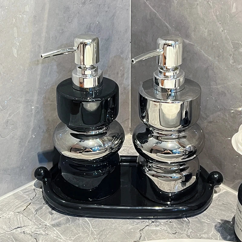 Luxe keramische zeepdispenser badgel gevuld met lotionfles hoteltoilet hand thuis badkameraccessoires