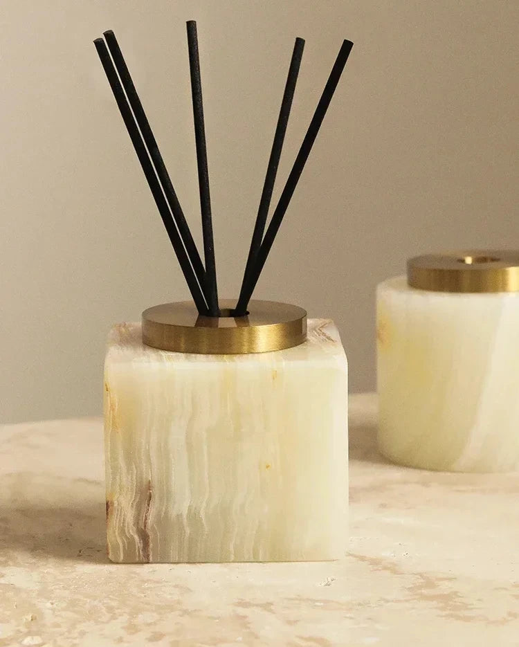 Europese stijl eenvoudige natuurlijke marmeren aromatherapie fles woonkamer hotelkamer badkamer diffuser diffuser stick woondecoratie