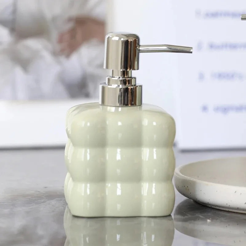 300ml Zeepdispenser Druk Gescheiden Fles Badkamer Accessoires Keramische Huishoudelijke Body Wash Shampoo Dispenser Fles