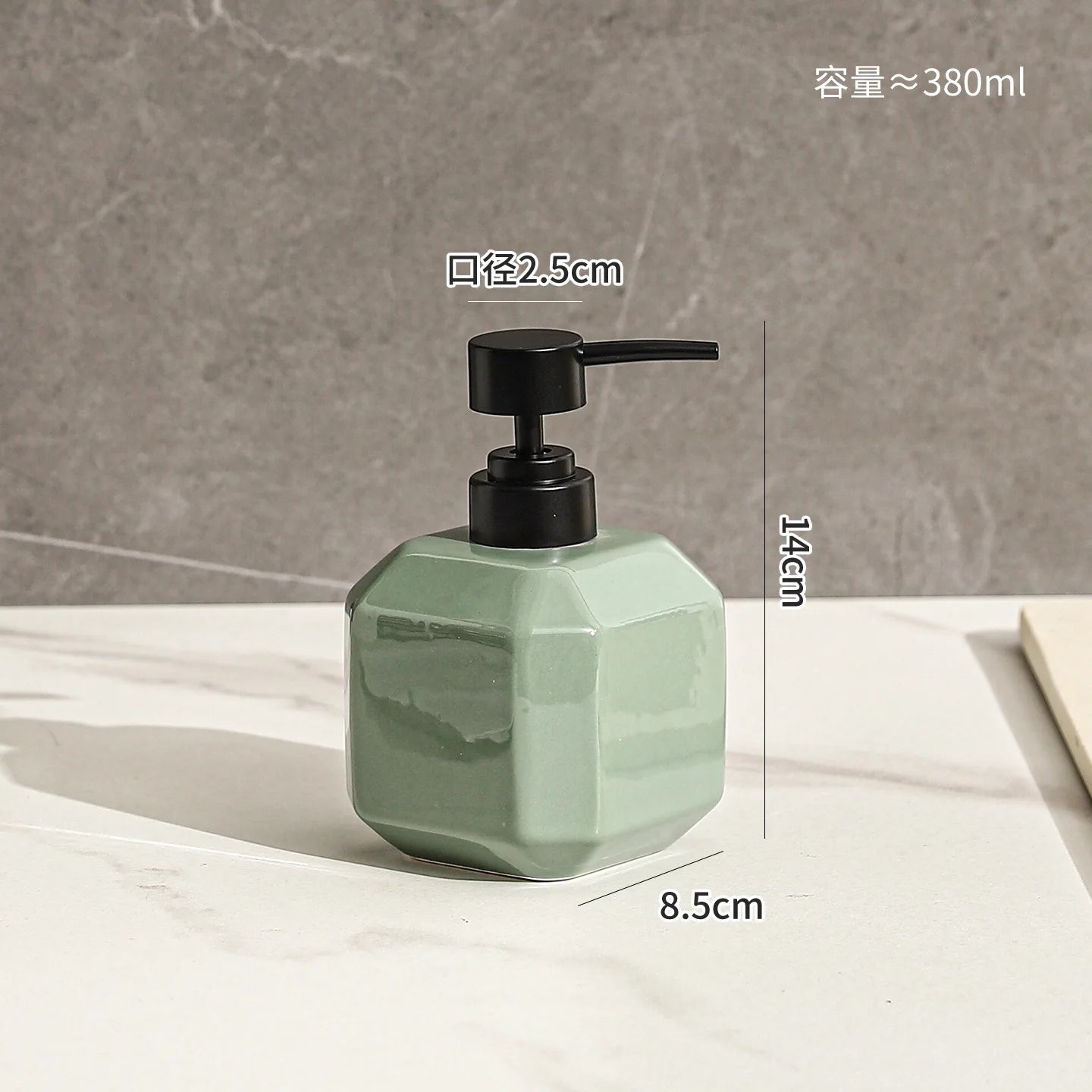 380 ml zeepdispenser Keramische lotionfles hotel huishoudelijke handzeep shampoo body wash doseerfles badkamer persfles