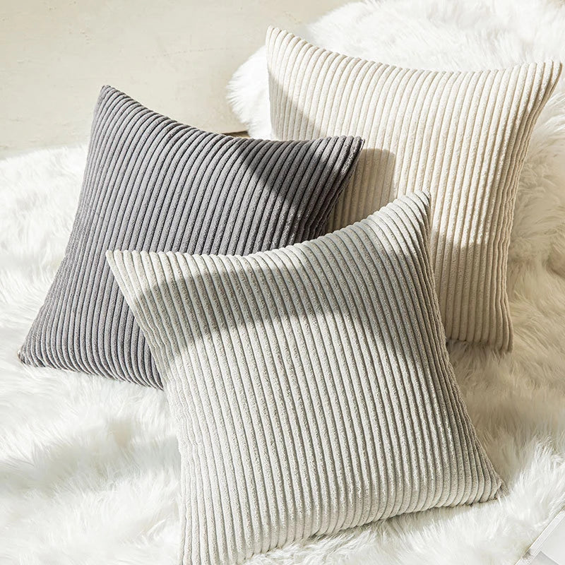 Corduroy Kussensloop 40X40 45X45 50x50 30x50 CM Zacht Pluche Flanel Kussenhoes Pluizige Bank Kussensloop voor Sofa Woonkamer