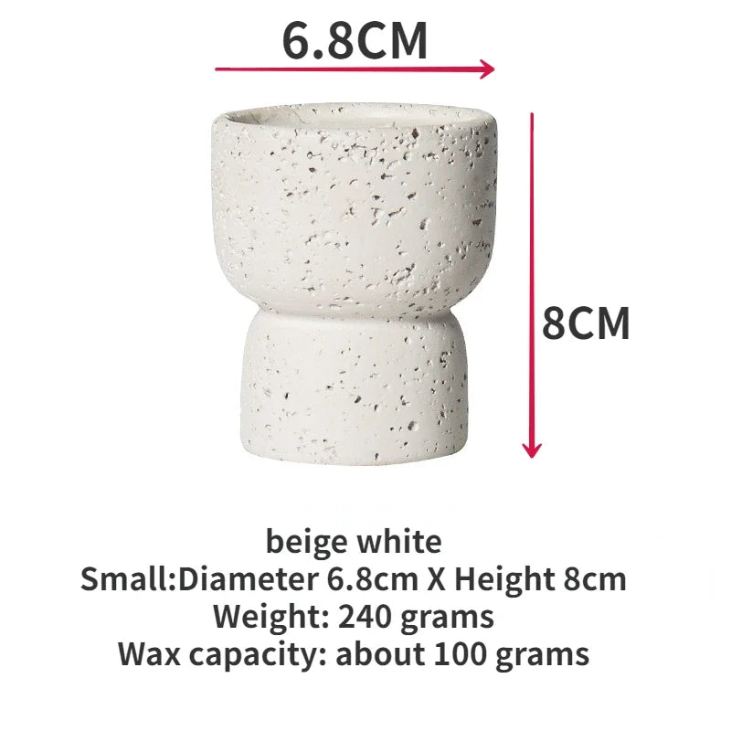 Eenvoudige Cement Huishoudelijke Aromatherapie Kaarsen Lege Cups Diy Hoogwaardig Handwerk Indoor Kandelaars Decoratieve Ornamenten