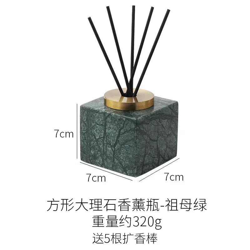 Europese stijl eenvoudige natuurlijke marmeren aromatherapie fles woonkamer hotelkamer badkamer diffuser diffuser stick woondecoratie