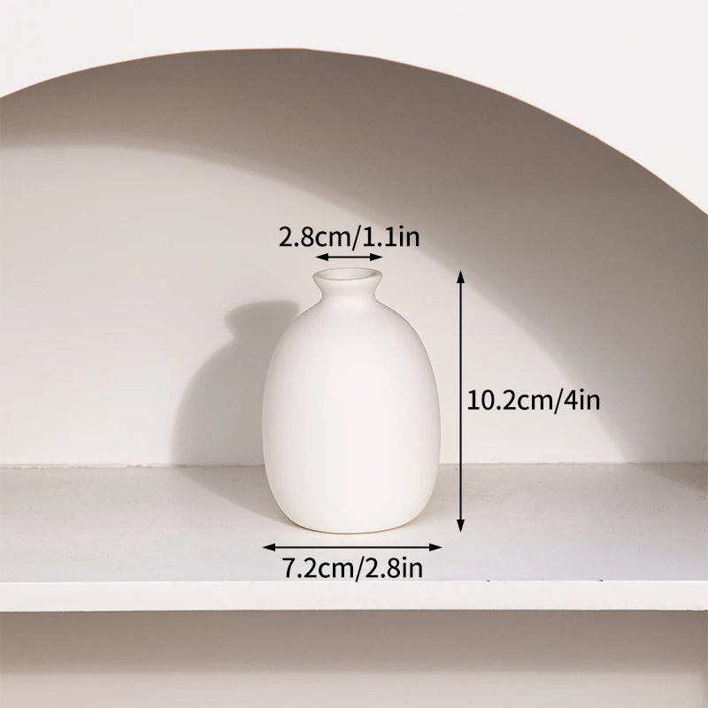 Witte keramische vazen Nordic decoratieve vazen ornamenten thuis woonkamer decor bloemstukken schetsen rekwisieten desktop decor