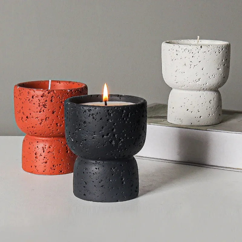 Eenvoudige Cement Huishoudelijke Aromatherapie Kaarsen Lege Cups Diy Hoogwaardig Handwerk Indoor Kandelaars Decoratieve Ornamenten
