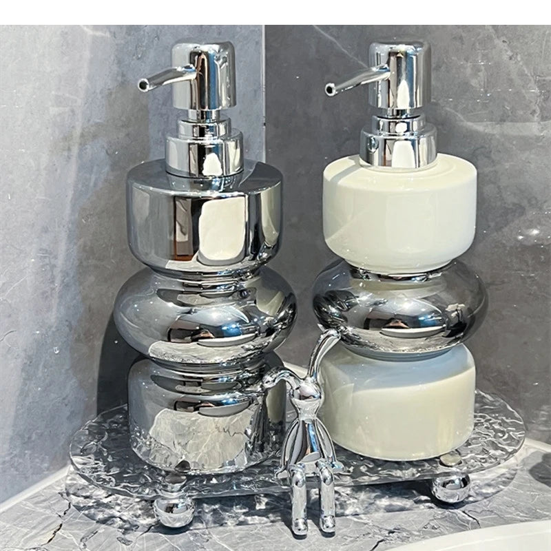 Luxe keramische zeepdispenser badgel gevuld met lotionfles hoteltoilet hand thuis badkameraccessoires