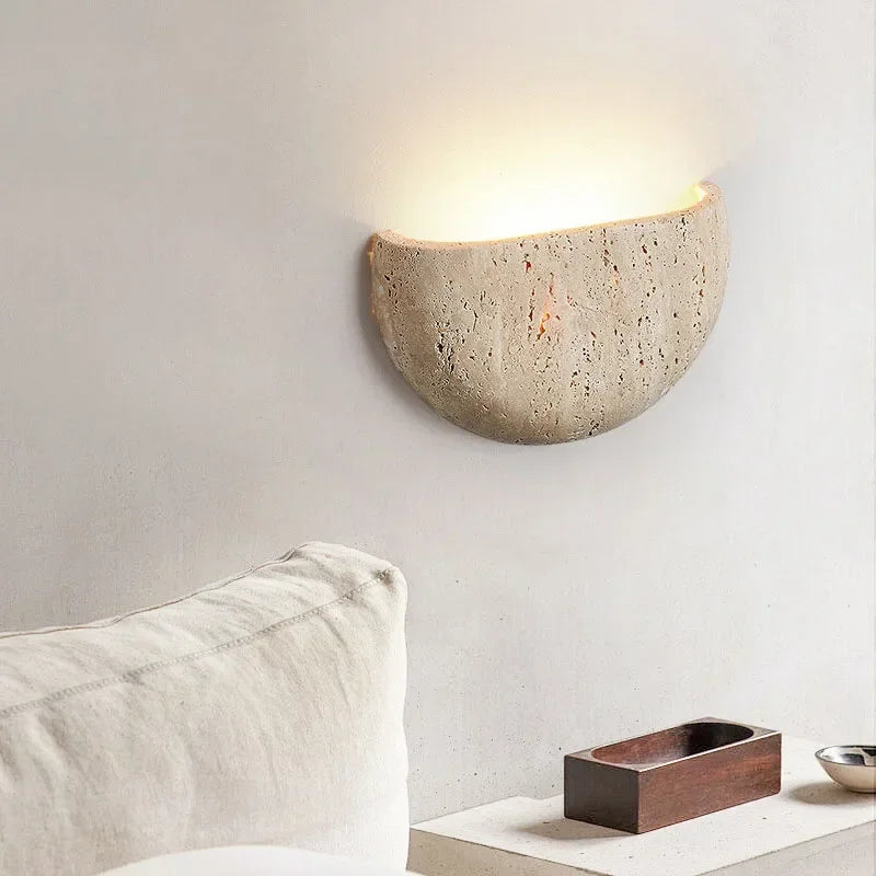 Wabi-sabi Stone Retro Woonkamer Muur Veranda Gang Homestaycafe Sfeer Slaapkamer Nachtkastje Wandlamp