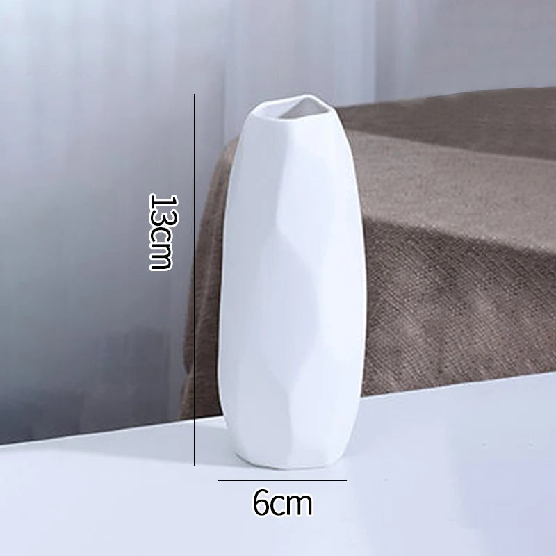 Witte keramische vazen Nordic decoratieve vazen ornamenten thuis woonkamer decor bloemstukken schetsen rekwisieten desktop decor