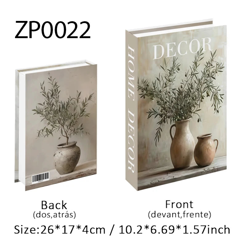 Boho Home Decor Fake Book Decoratieve Salontafel Decoratie Boekenplank Slaapkamer Middeleeuwen Abstracte Lijn Esthetische Opbergdoos