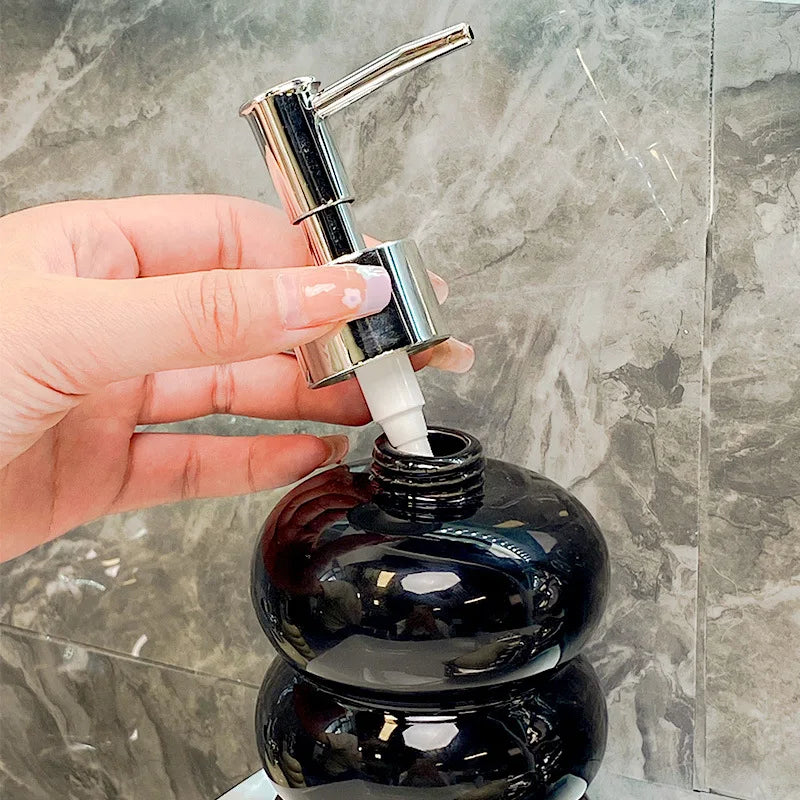 Nordic Badkamer Accessoires Keuken Zeepdispenser Keramische Shampoo Flessen Lotion Fles Home Hotel Shampoo Dispenser