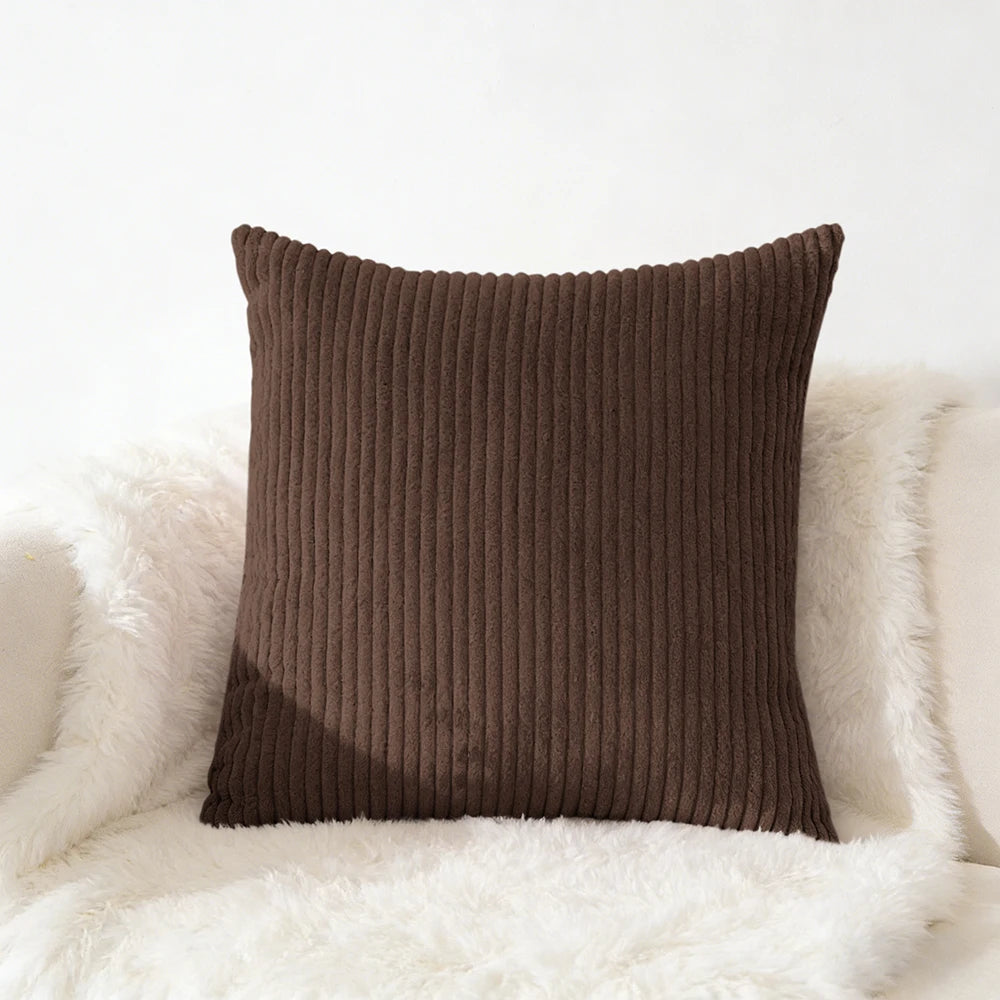 Corduroy Kussensloop 40X40 45X45 50x50 30x50 CM Zacht Pluche Flanel Kussenhoes Pluizige Bank Kussensloop voor Sofa Woonkamer