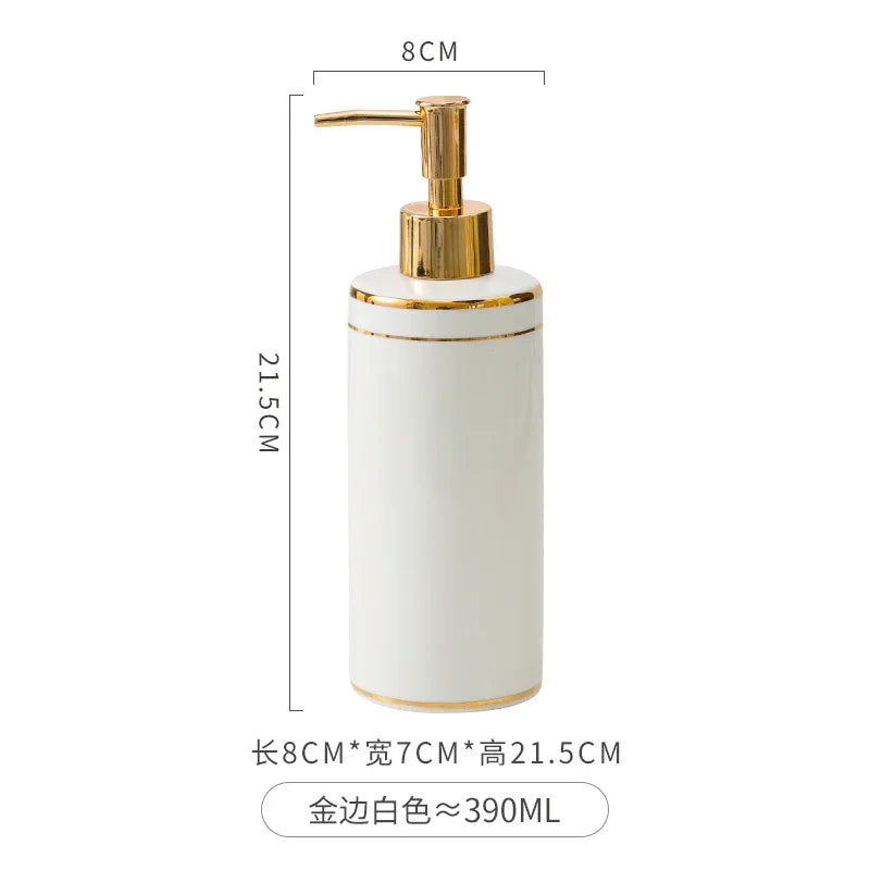 Eenvoud Keramische Lotion Fles Hoge Schoonheid Zeepdispenser Shampoo Douchegel Fles Handdesinfecterend Fles Badkamer Benodigdheden