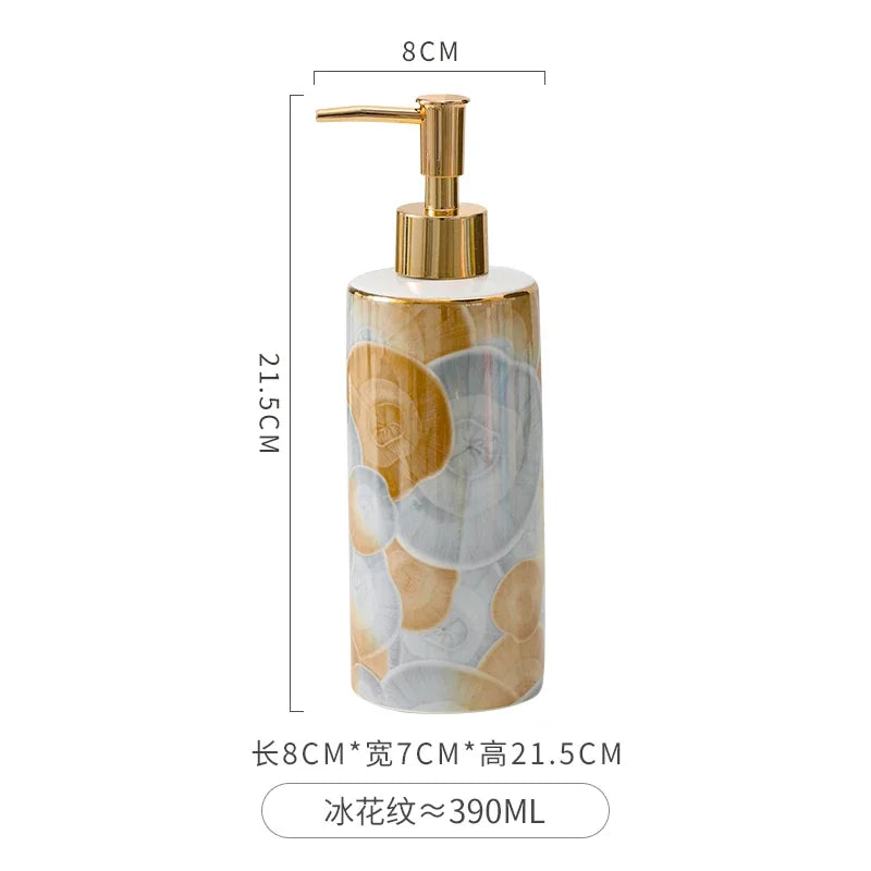 Eenvoud Keramische Lotion Fles Hoge Schoonheid Zeepdispenser Shampoo Douchegel Fles Handdesinfecterend Fles Badkamer Benodigdheden