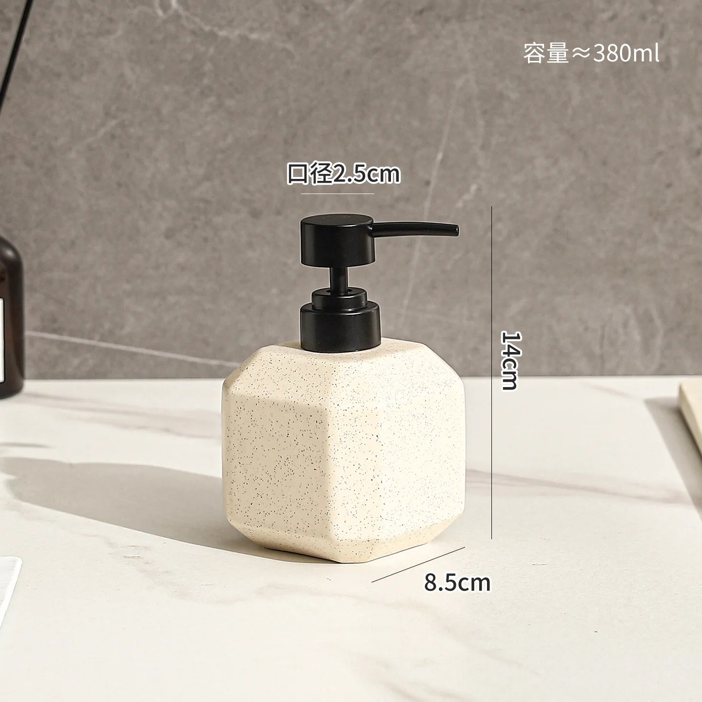 380 ml zeepdispenser Keramische lotionfles hotel huishoudelijke handzeep shampoo body wash doseerfles badkamer persfles