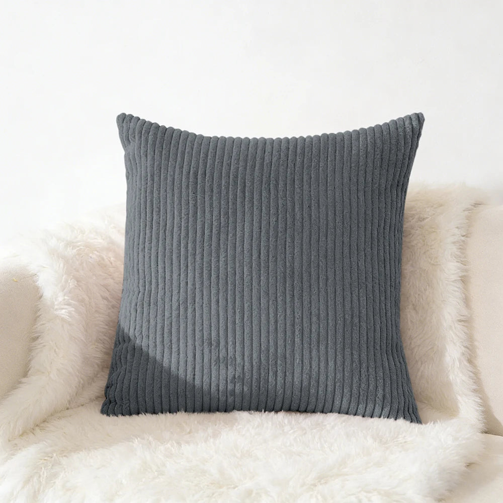 Corduroy Kussensloop 40X40 45X45 50x50 30x50 CM Zacht Pluche Flanel Kussenhoes Pluizige Bank Kussensloop voor Sofa Woonkamer