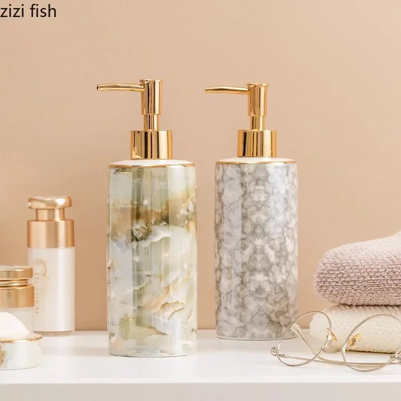 Eenvoud Keramische Lotion Fles Hoge Schoonheid Zeepdispenser Shampoo Douchegel Fles Handdesinfecterend Fles Badkamer Benodigdheden