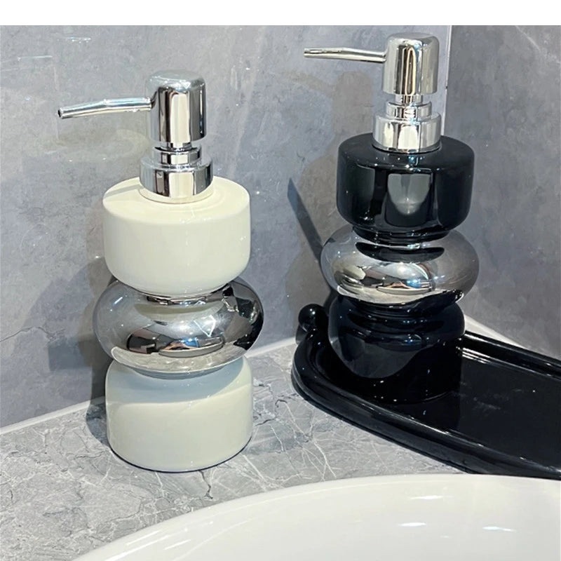 Luxe keramische zeepdispenser badgel gevuld met lotionfles hoteltoilet hand thuis badkameraccessoires