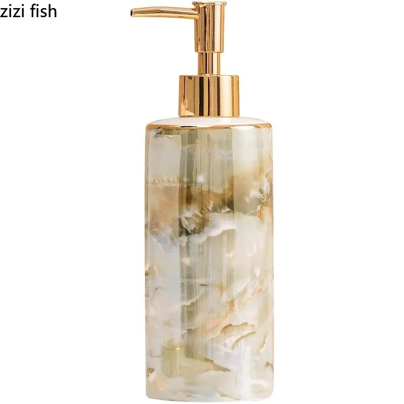 Eenvoud Keramische Lotion Fles Hoge Schoonheid Zeepdispenser Shampoo Douchegel Fles Handdesinfecterend Fles Badkamer Benodigdheden