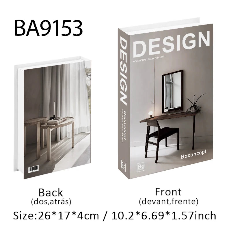 Boho Home Decor Fake Book Decoratieve Salontafel Decoratie Boekenplank Slaapkamer Middeleeuwen Abstracte Lijn Esthetische Opbergdoos