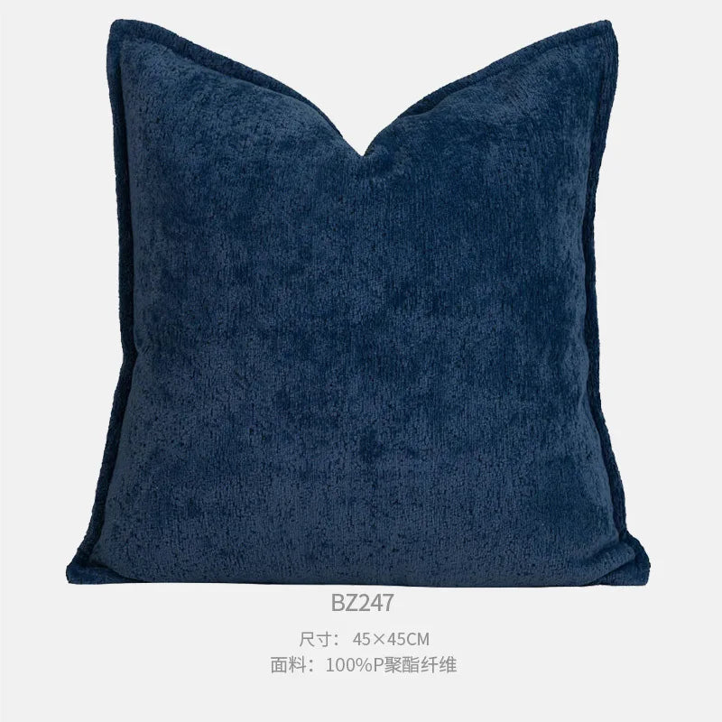 30X50/45X45CM Blauw Gestreepte Sierkussenhoes Eenvoudige Textuur Taille Kussenhoes Decor Home Decoratieve Kussensloop