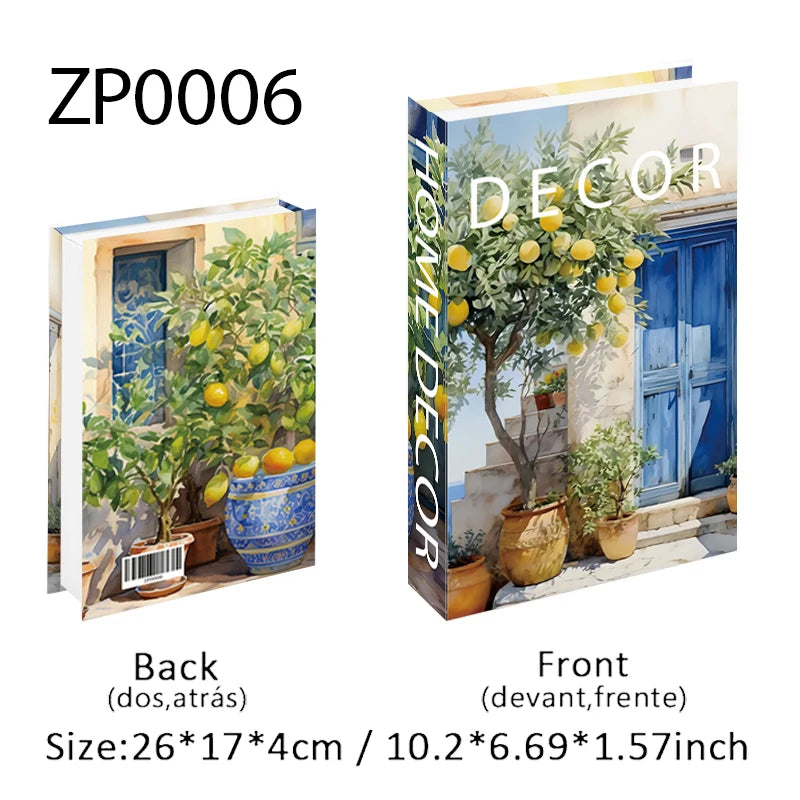 Boho Home Decor Fake Book Decoratieve Salontafel Decoratie Boekenplank Slaapkamer Middeleeuwen Abstracte Lijn Esthetische Opbergdoos