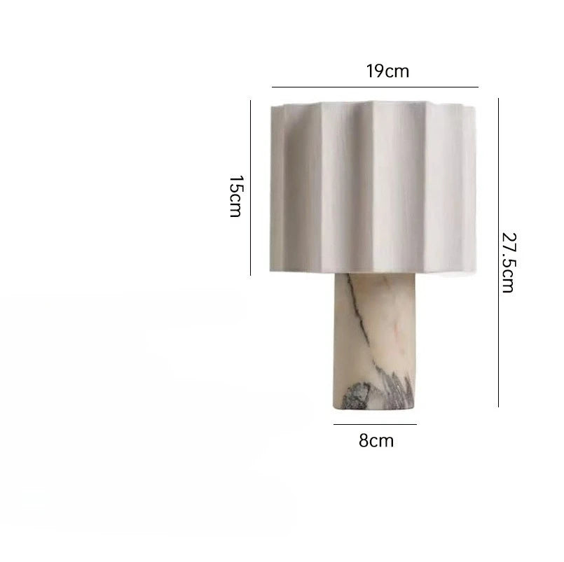 Retro luxe bedlampje natuurlijke marmeren tafellamp stoffen lampenkap gele stenen bureaulamp woonkamer slaapkamer woondecoratie