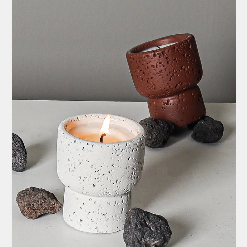Eenvoudige Cement Huishoudelijke Aromatherapie Kaarsen Lege Cups Diy Hoogwaardig Handwerk Indoor Kandelaars Decoratieve Ornamenten
