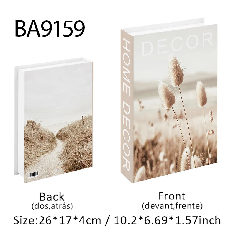 Boho Home Decor Fake Book Decoratieve Salontafel Decoratie Boekenplank Slaapkamer Middeleeuwen Abstracte Lijn Esthetische Opbergdoos
