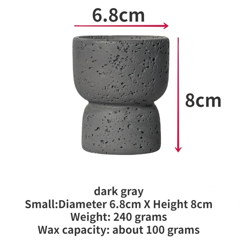 Eenvoudige Cement Huishoudelijke Aromatherapie Kaarsen Lege Cups Diy Hoogwaardig Handwerk Indoor Kandelaars Decoratieve Ornamenten